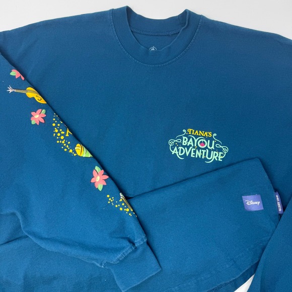 Disney Parks Tiana's Bayou Adventure Spirit Jersey Teal Blue Mens Small - Picture 3 of 7